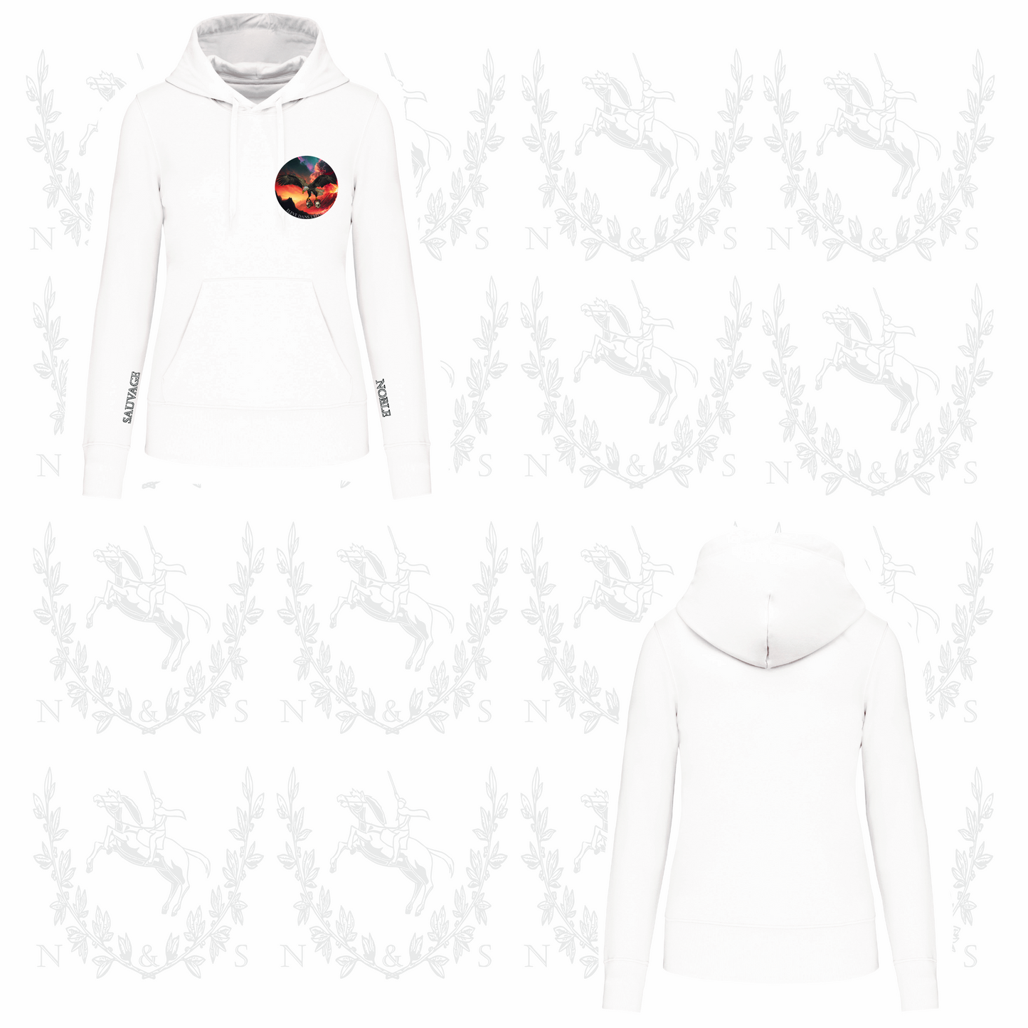 Sweat à capuche Intersaison Femme - Petit Design au choix