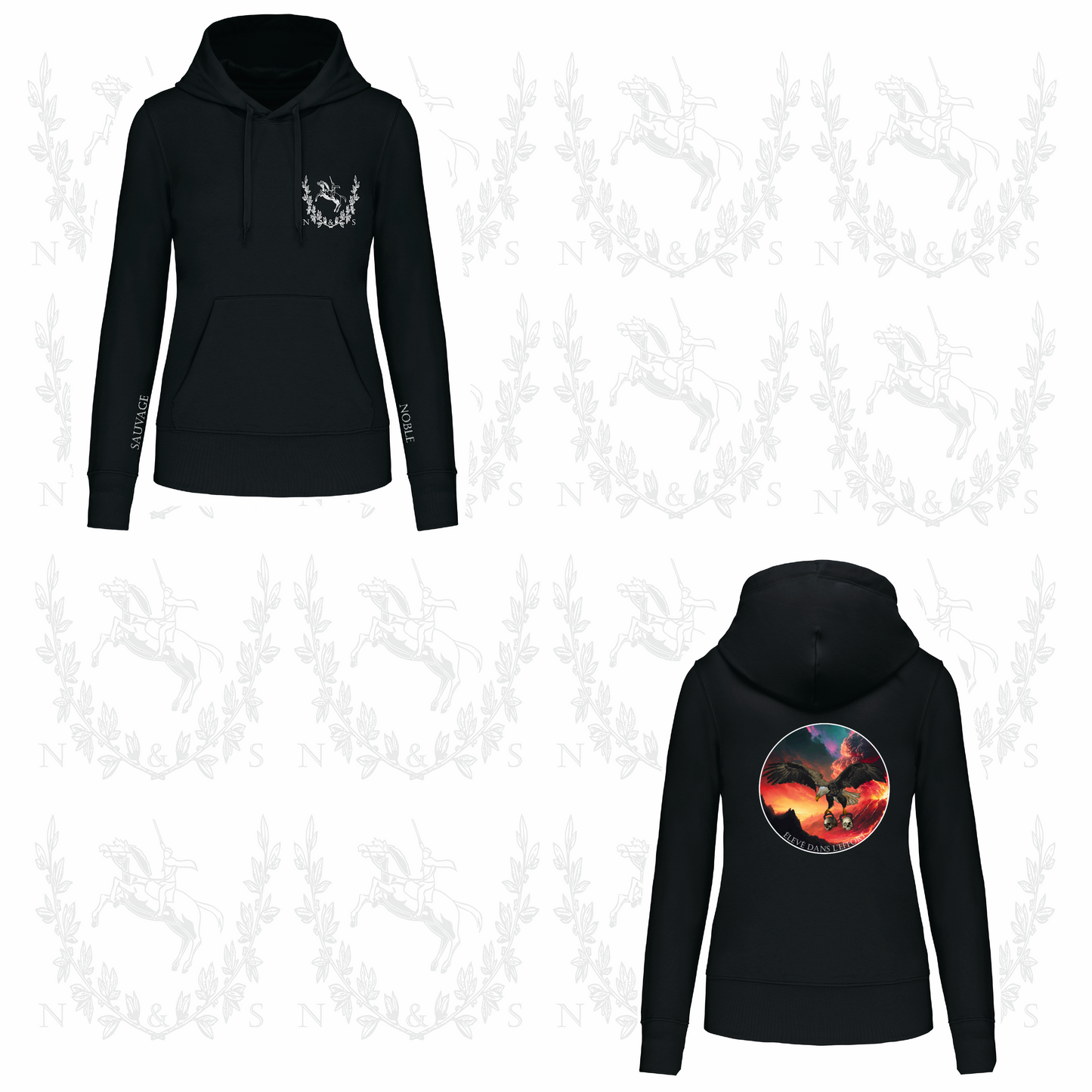 Sweat à capuche Intersaison Femme - Grand Design au choix