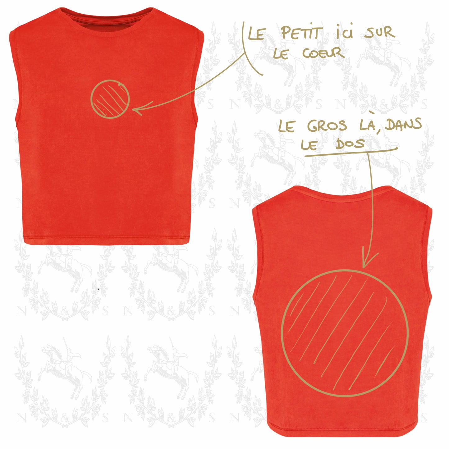 Crop Top Sans Manches - Grand Design au choix