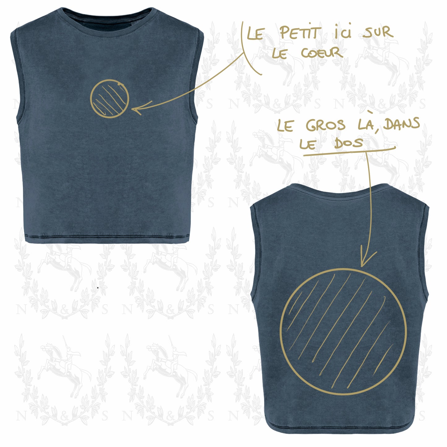 Crop Top Sans Manches - Grand Design au choix