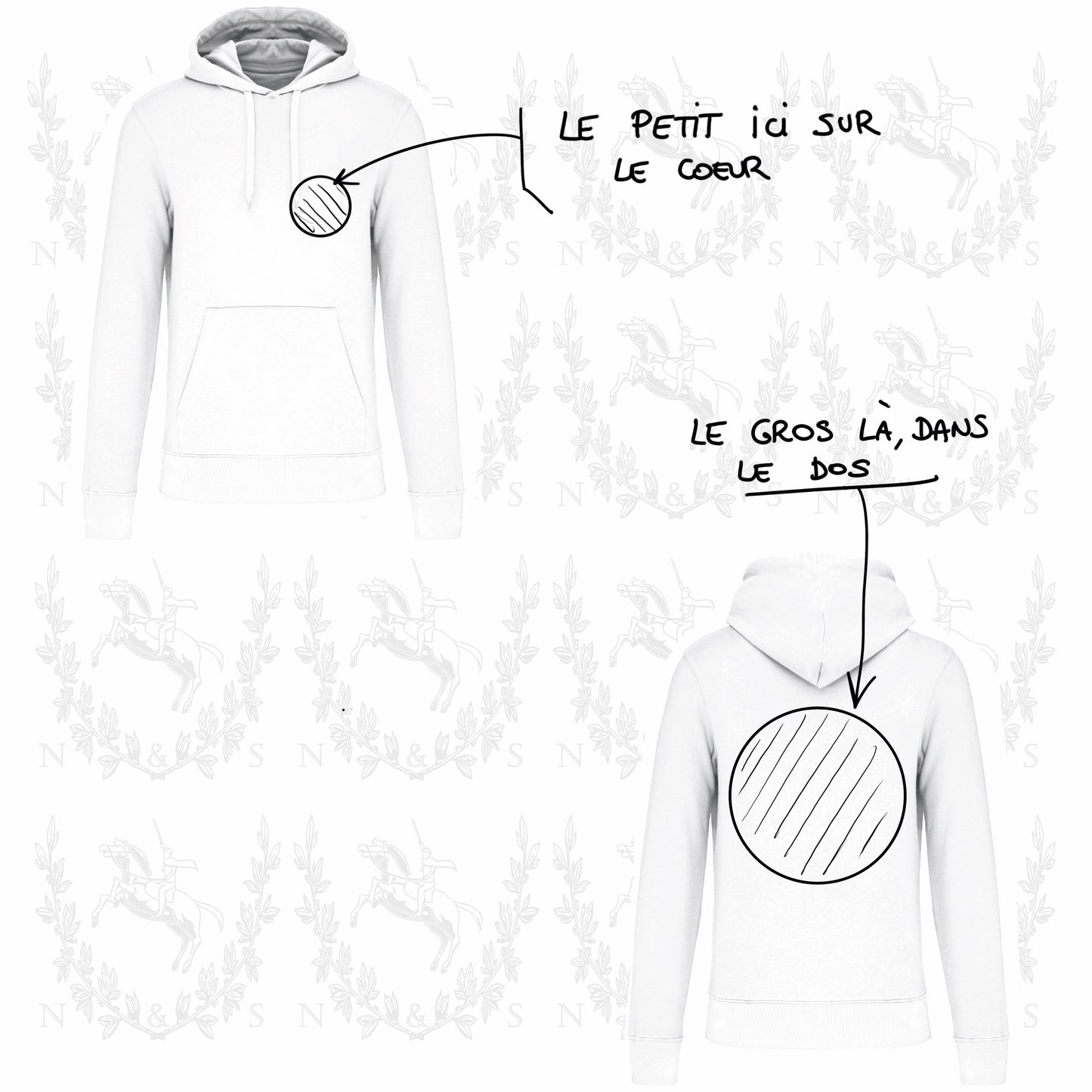 Sweat à capuche Intersaison Homme - Grand Design au choix