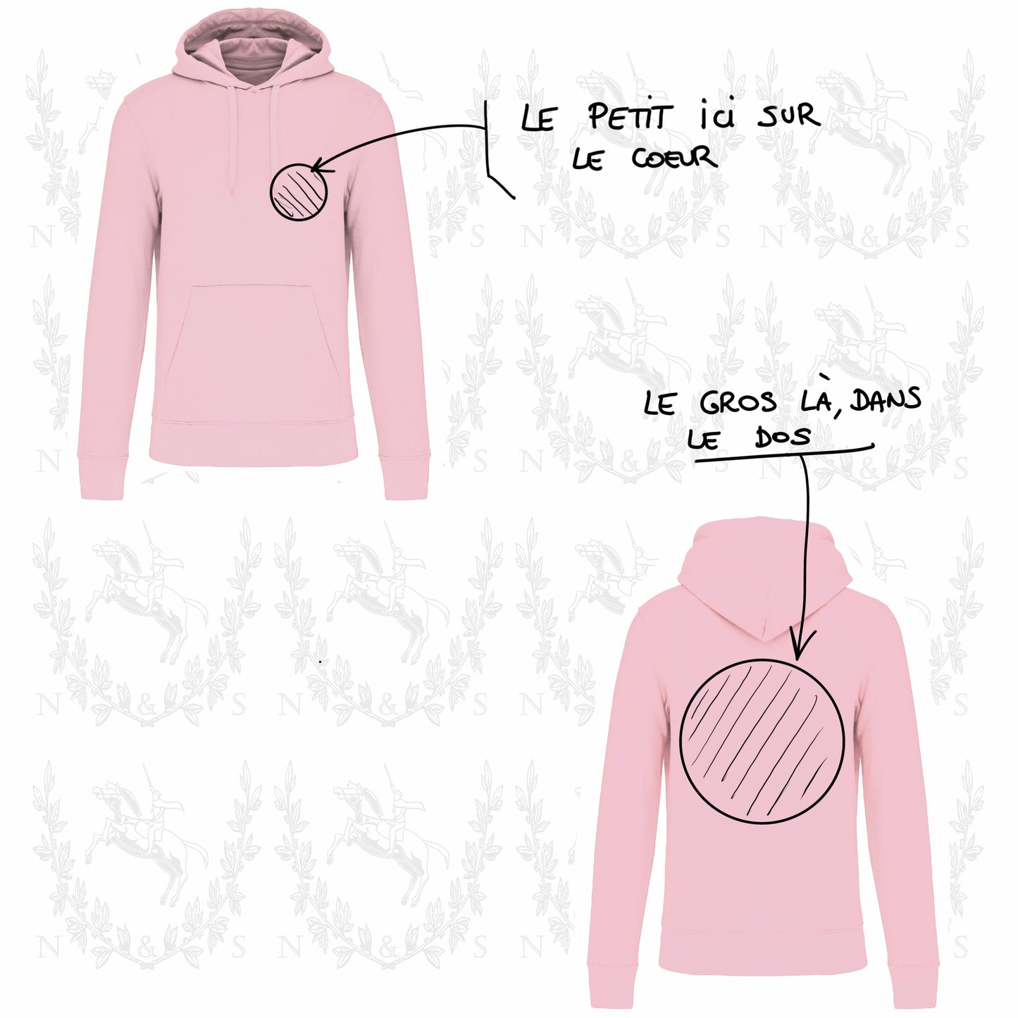 Sweat à capuche Intersaison Homme - Grand Design au choix