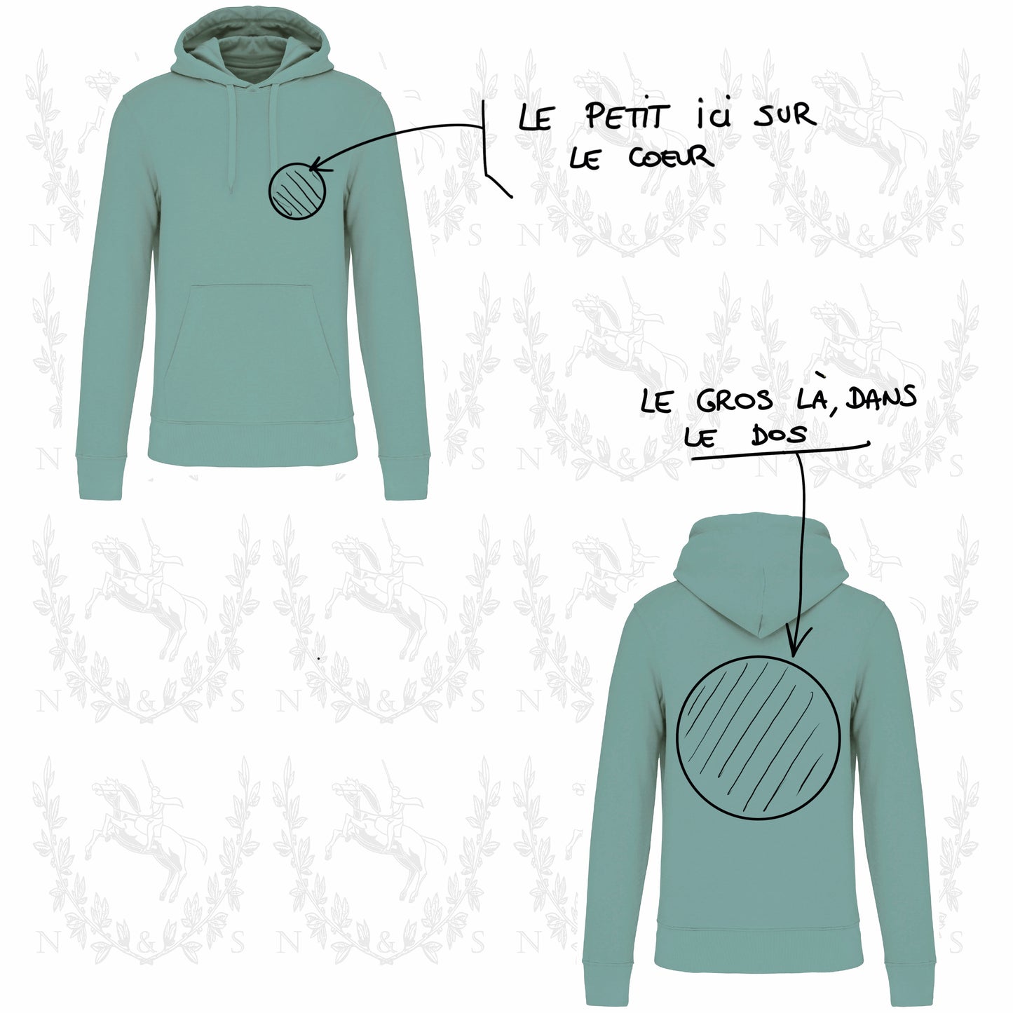 Sweat à capuche Intersaison Homme - Grand Design au choix
