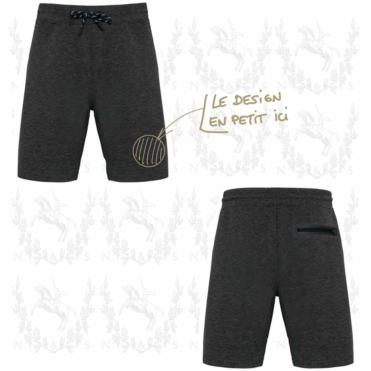 Short Sport Lourd Homme - Design au choix