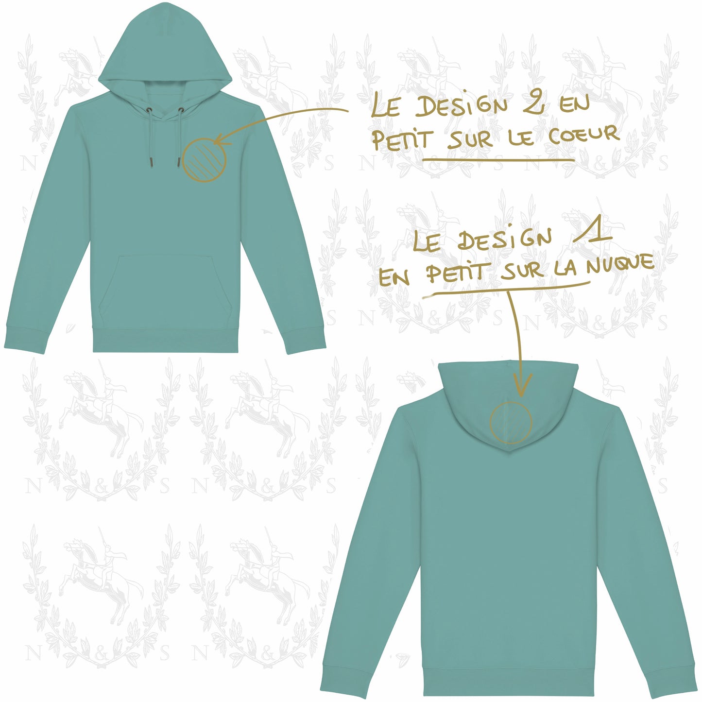 Sweat à capuche Hiver H&F - Petit Design au choix