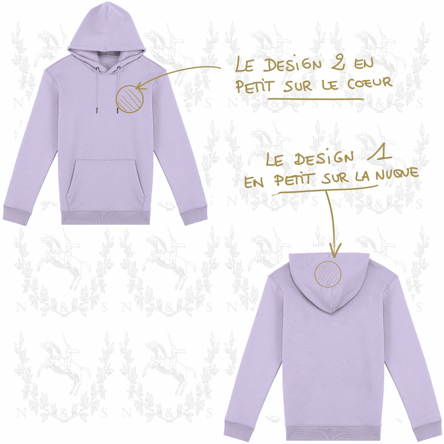 Sweat à capuche Hiver H&F - Petit Design au choix
