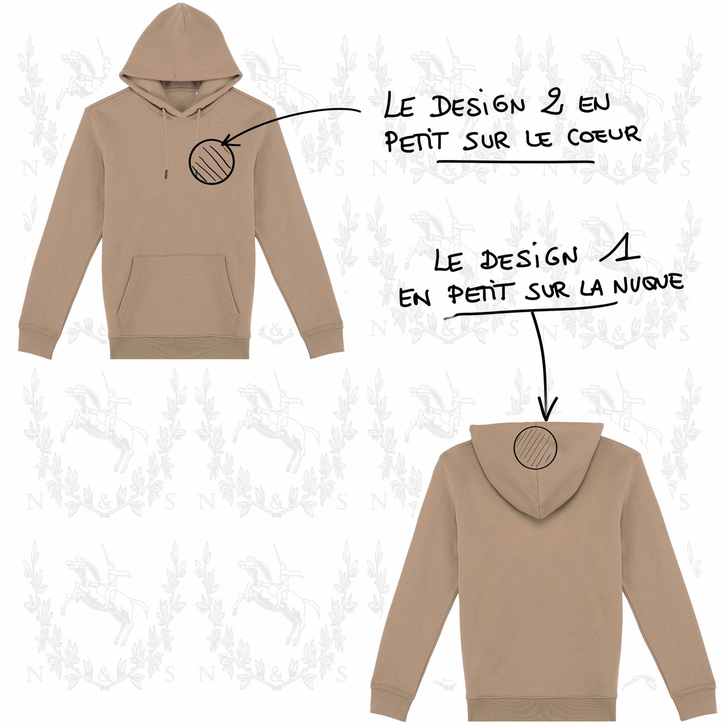 Sweat à capuche Hiver H&F - Petit Design au choix
