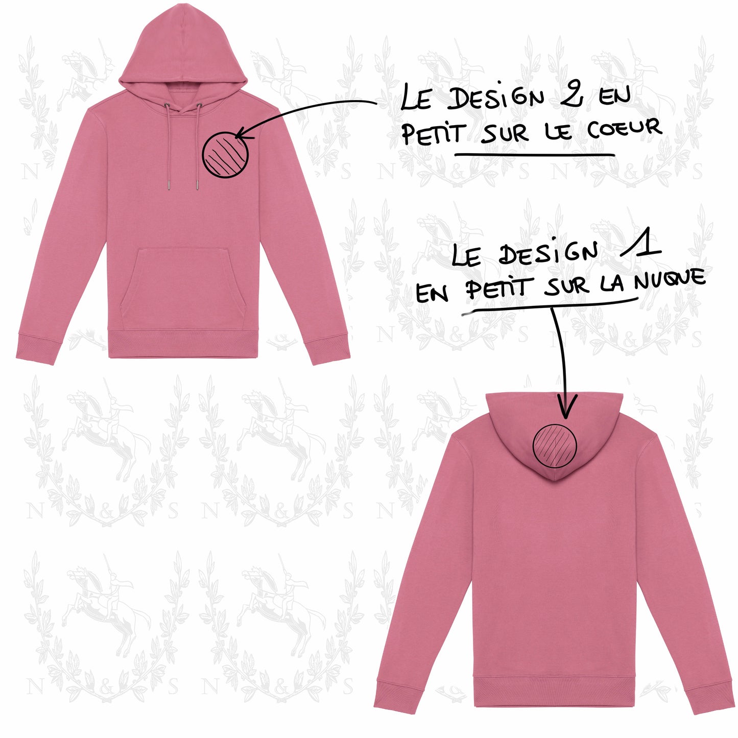 Sweat à capuche Hiver H&F - Petit Design au choix