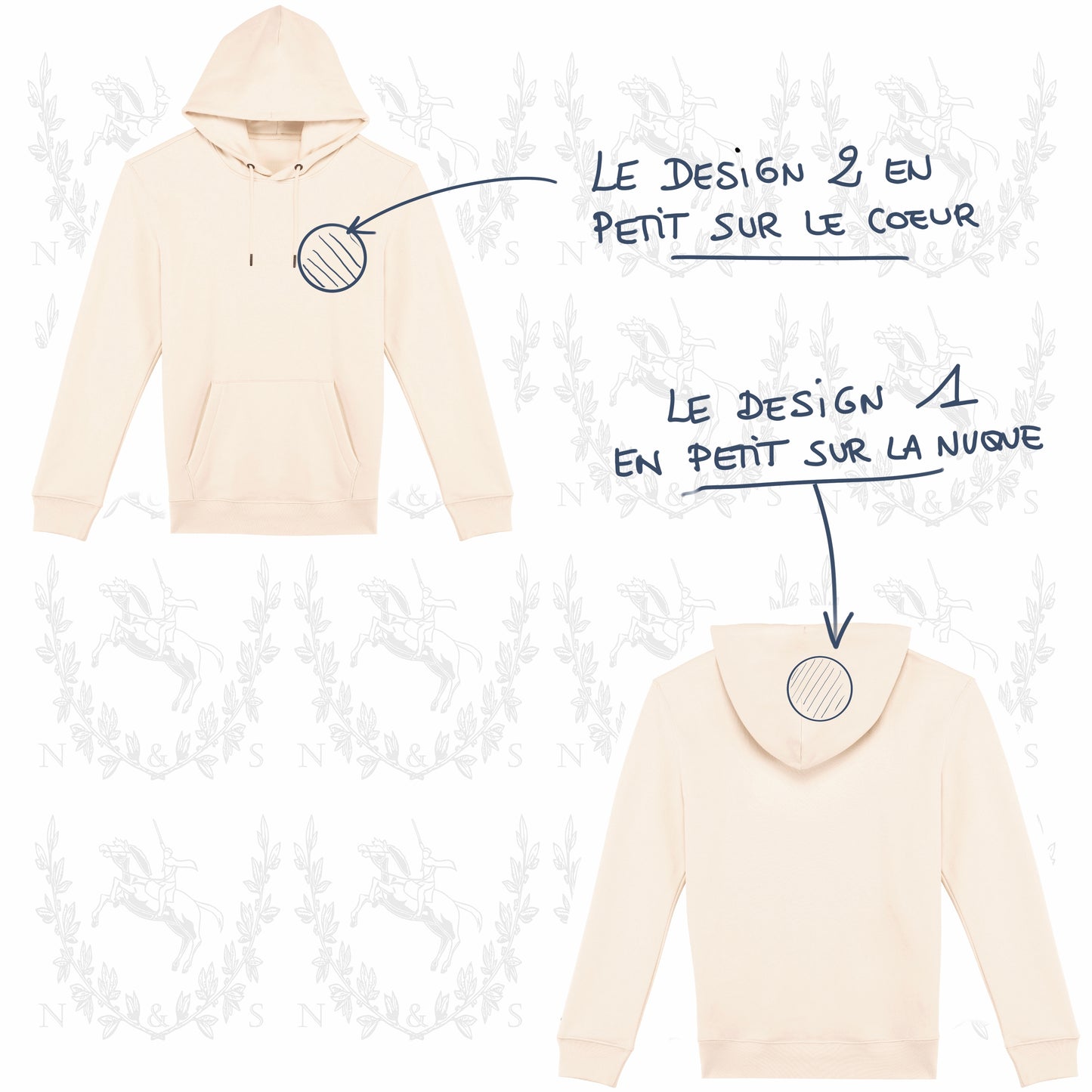 Sweat à capuche Hiver H&F - Petit Design au choix