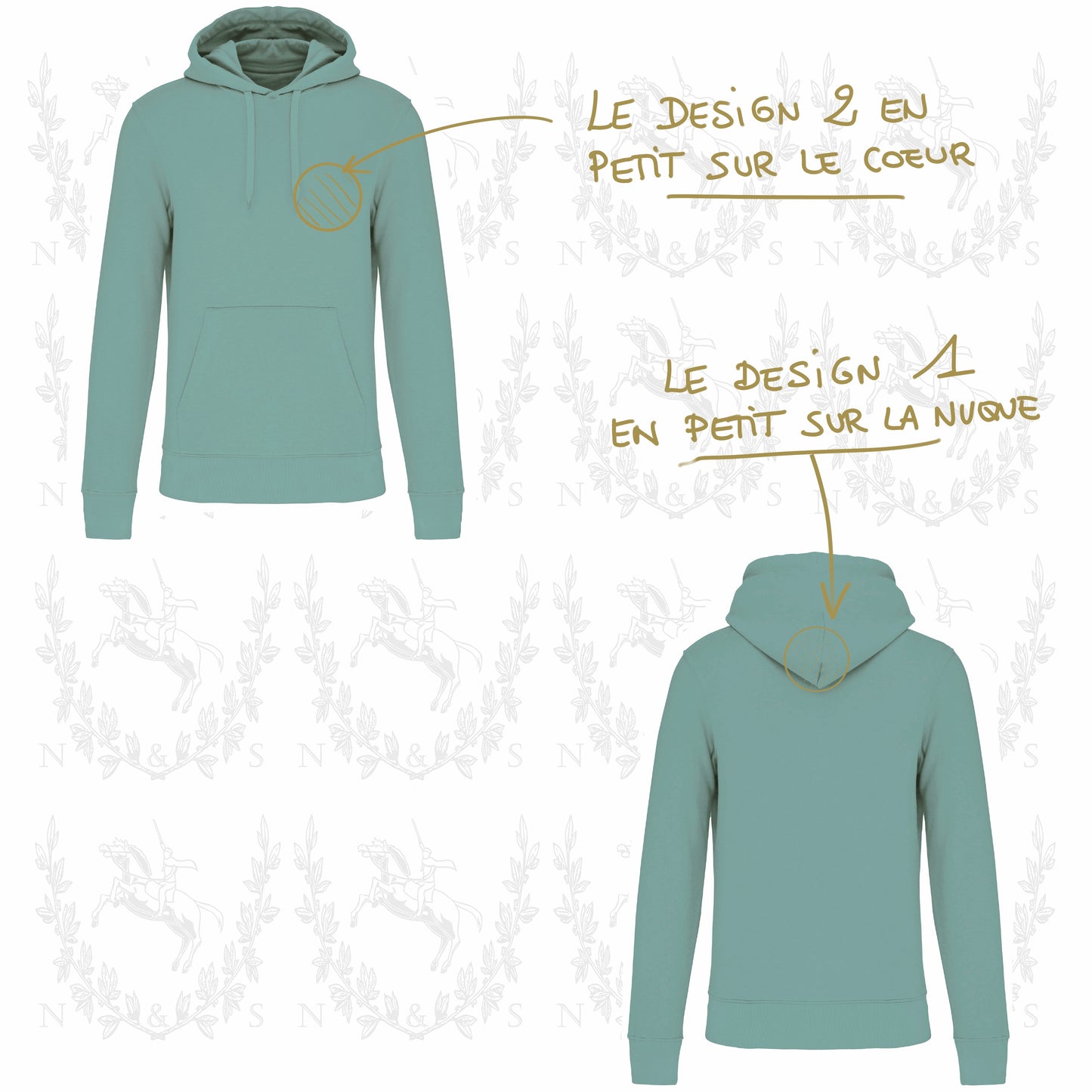 Sweat à capuche Intersaison Homme - Petit Design au choix