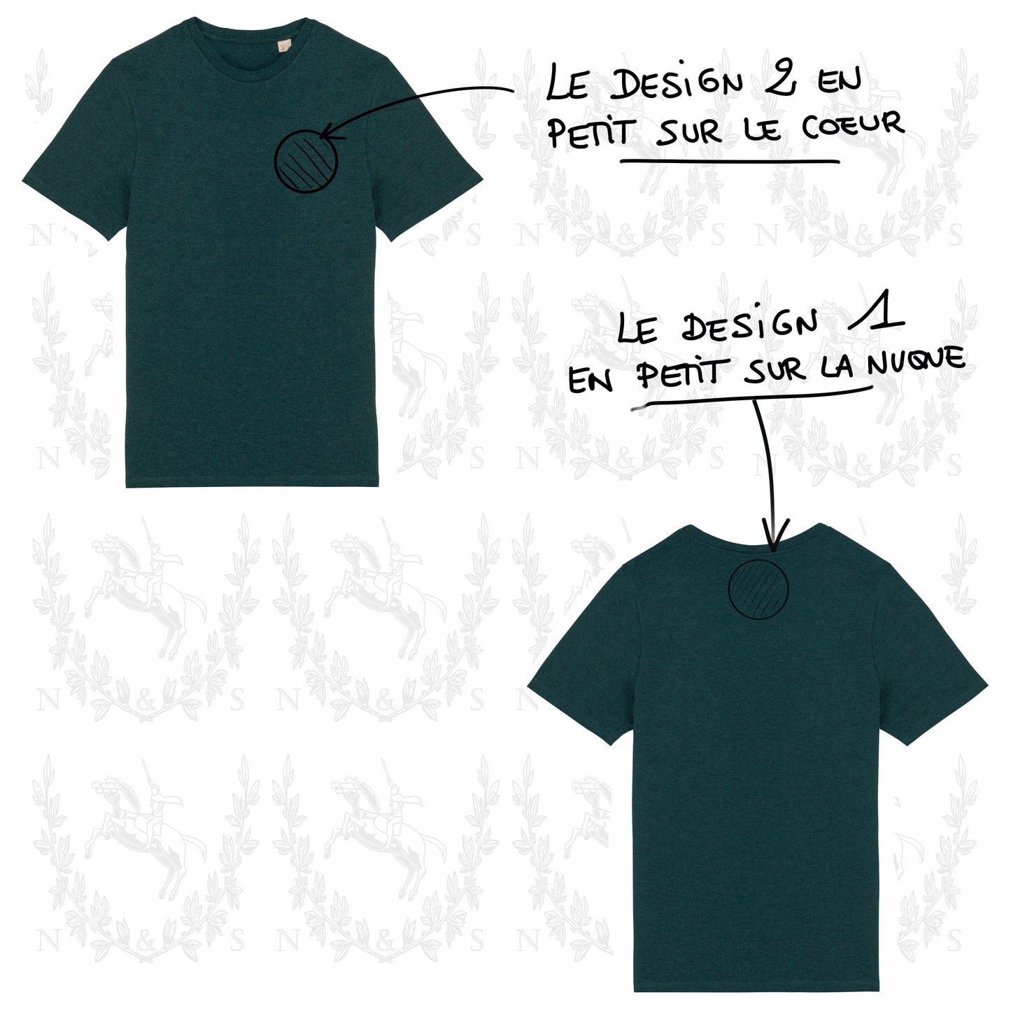 T-Shirt Casual H&F - Petit Design au choix