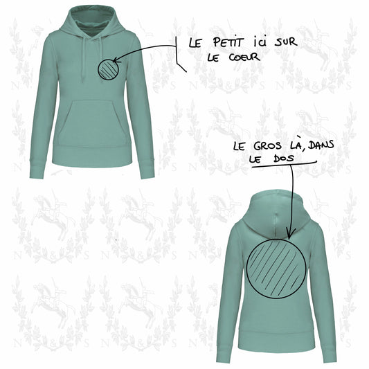 Sweat à capuche Intersaison Femme - Grand Design au choix