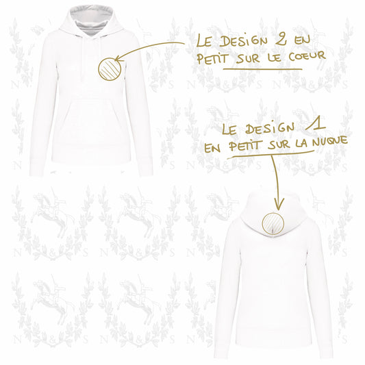 Sweat à capuche Intersaison Femme - Petit Design au choix